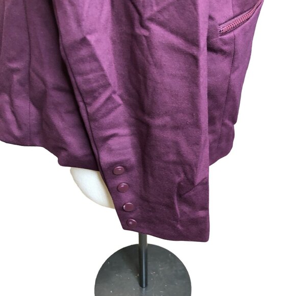 Torid Jacket Layered Hoody Burgundy Gray Stretch Womens 2 Zippered Pockets Darts - Picture 10 of 16